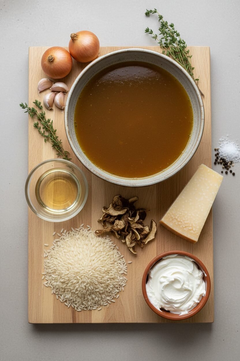 Creamy Porcini and Mascarpone Christmas Risotto
