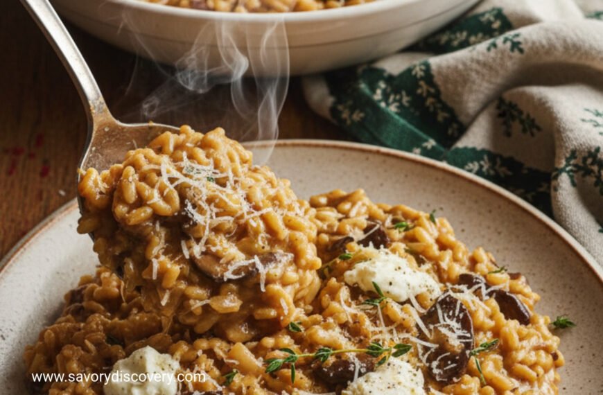 Creamy Porcini and Mascarpone Christmas Risotto