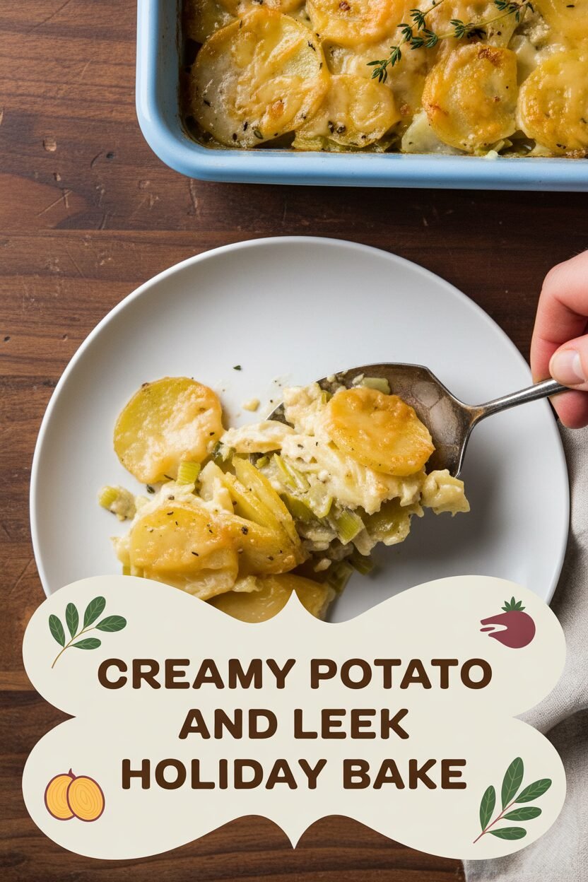 Creamy Potato and Leek Holiday Bake