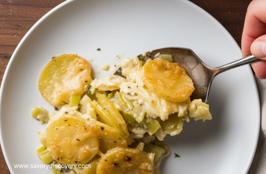 Creamy Potato and Leek Holiday Bake