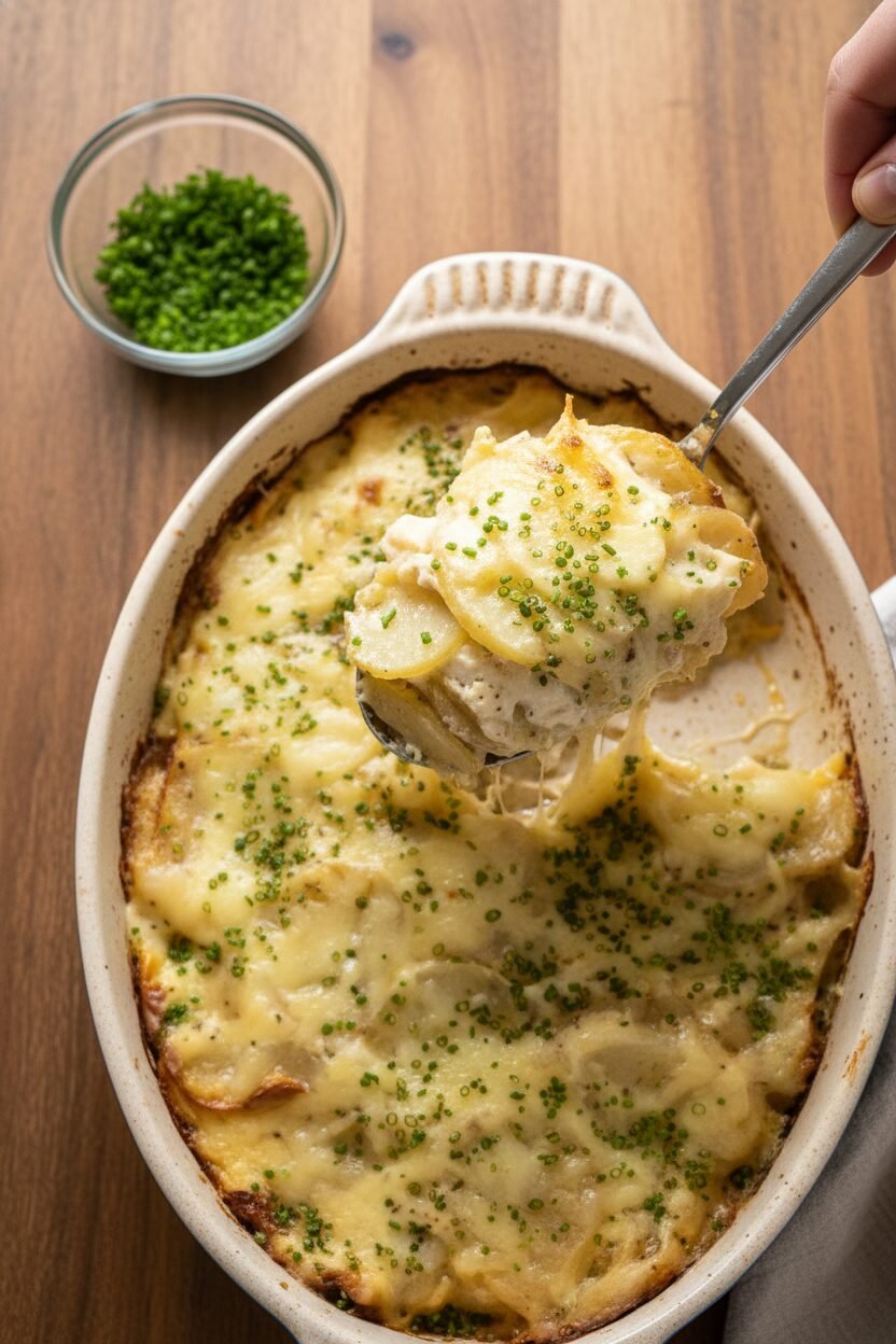 Creamy Slow-Cooker Christmas Potato Bake