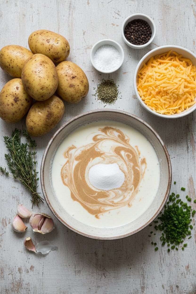 Creamy Slow-Cooker Christmas Potato Bake