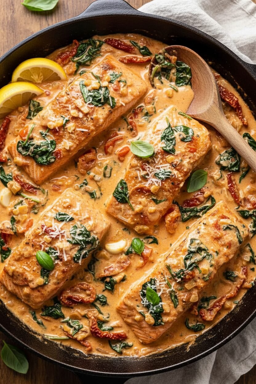 Creamy Tuscan Salmon Noel