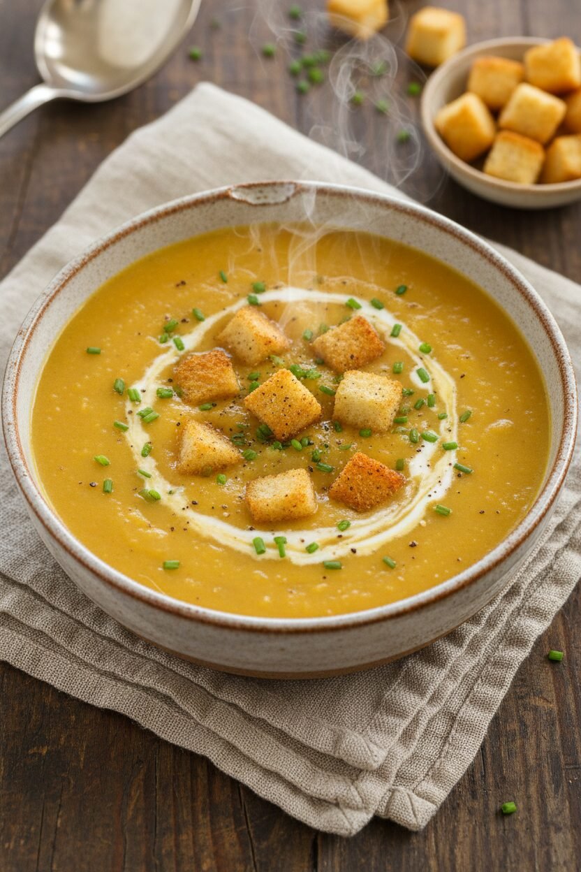 Creamy Winter Squash and Apple Slow-Cooker Soup
