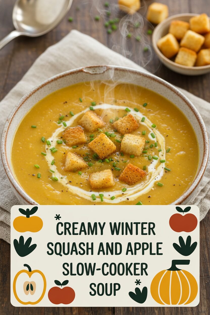 Creamy Winter Squash and Apple Slow-Cooker Soup