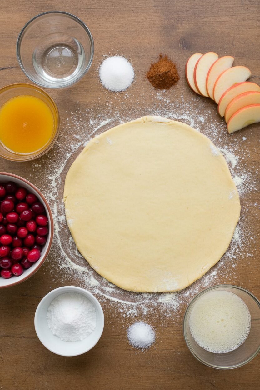 Crimson Apple Cranberry Holiday Pie