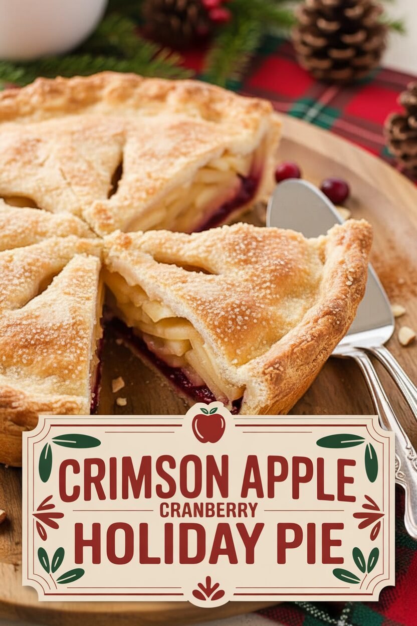 Crimson Apple Cranberry Holiday Pie