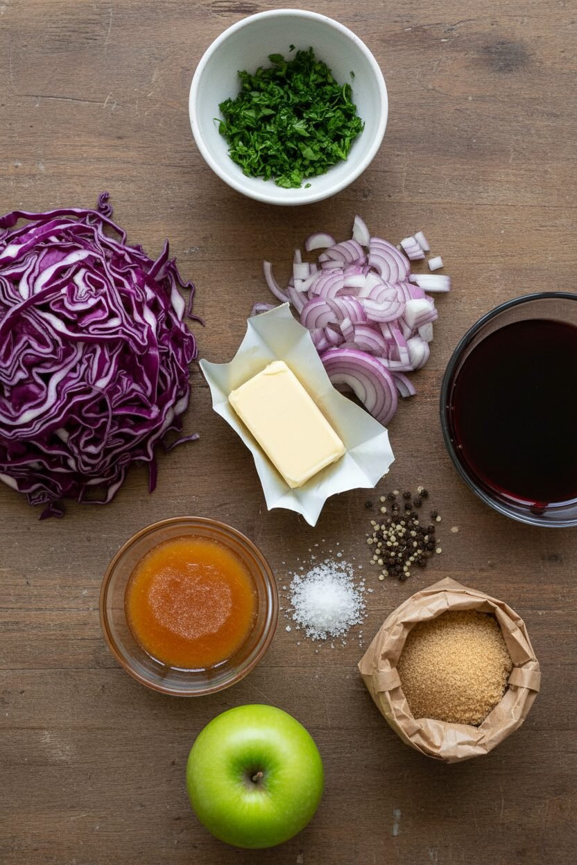 Crimson Christmas Braised Cabbage