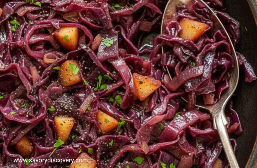 Crimson Christmas Braised Cabbage