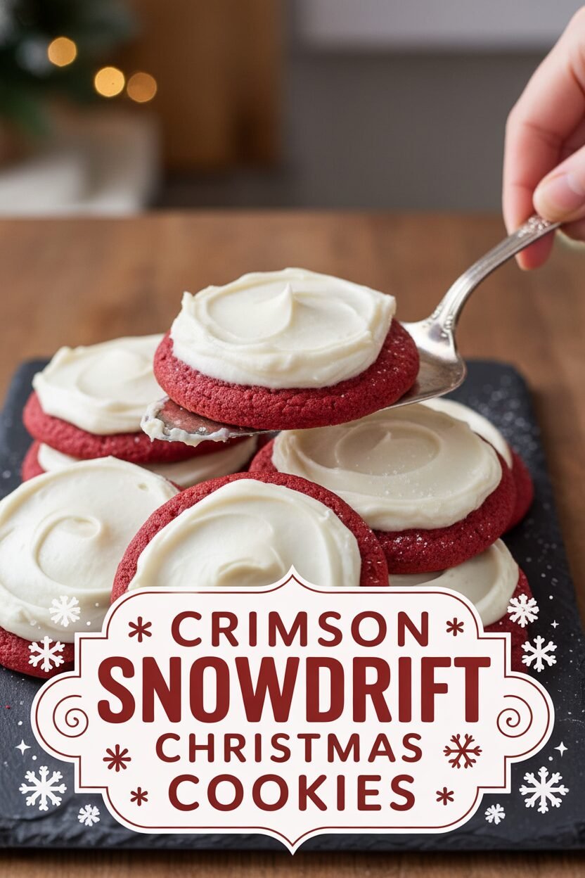 Crimson Snowdrift Christmas Cookies