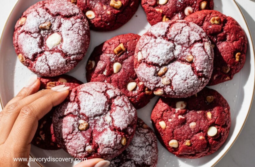 Crimson Velvet Holiday Cookie Puffs
