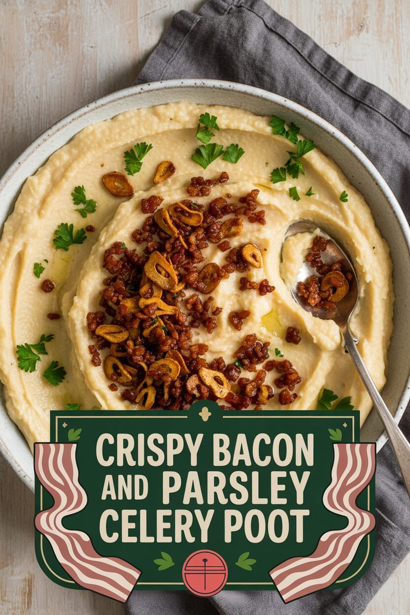Crispy Bacon and Parsley Celery Root Puree