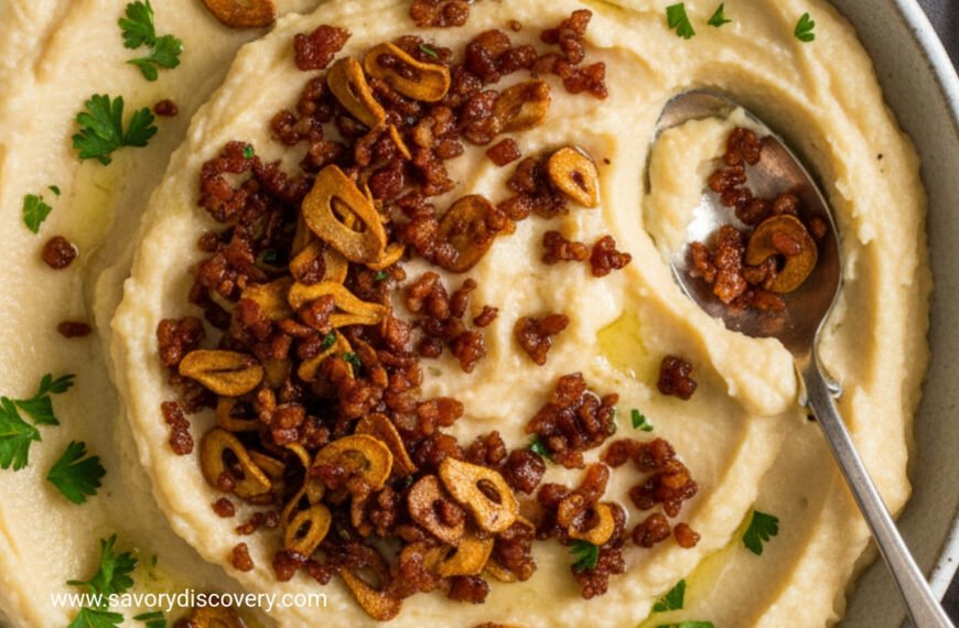 Crispy Bacon and Parsley Celery Root Puree