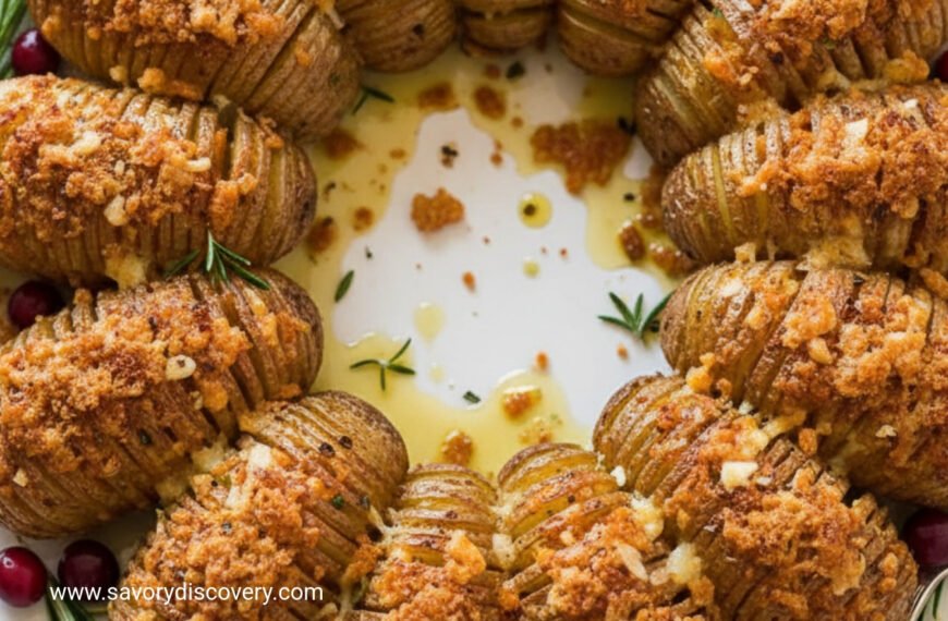 Crispy Christmas Potato Fan Wreath