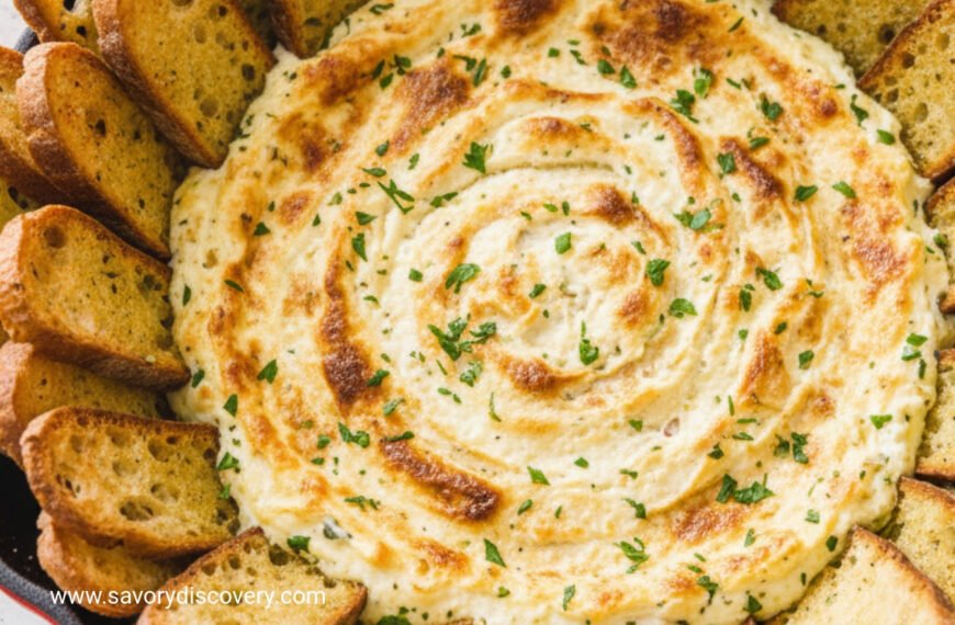 Crostini with Cast Iron Crab Bake