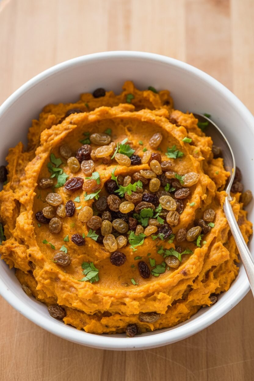 Curried Sweet Potato Gold with Raisins