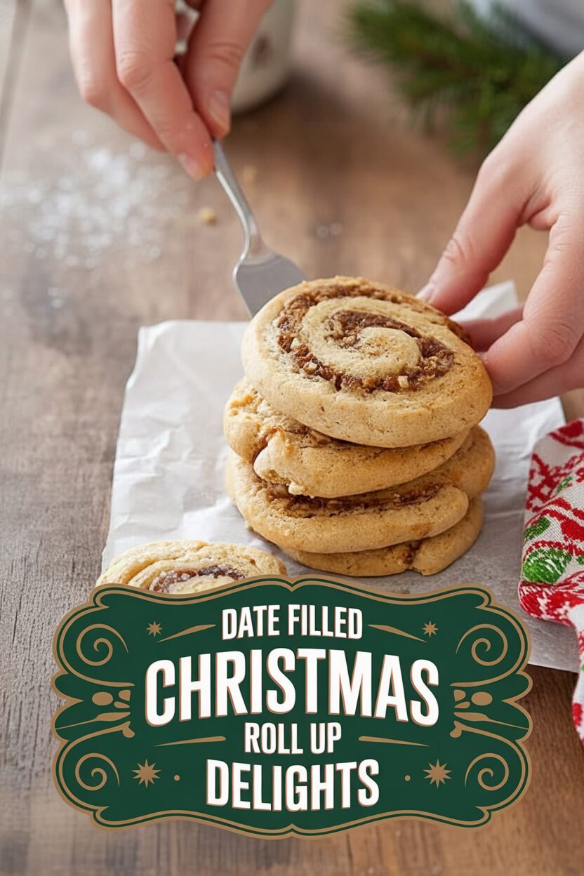 Date Filled Christmas Roll Up Delights
