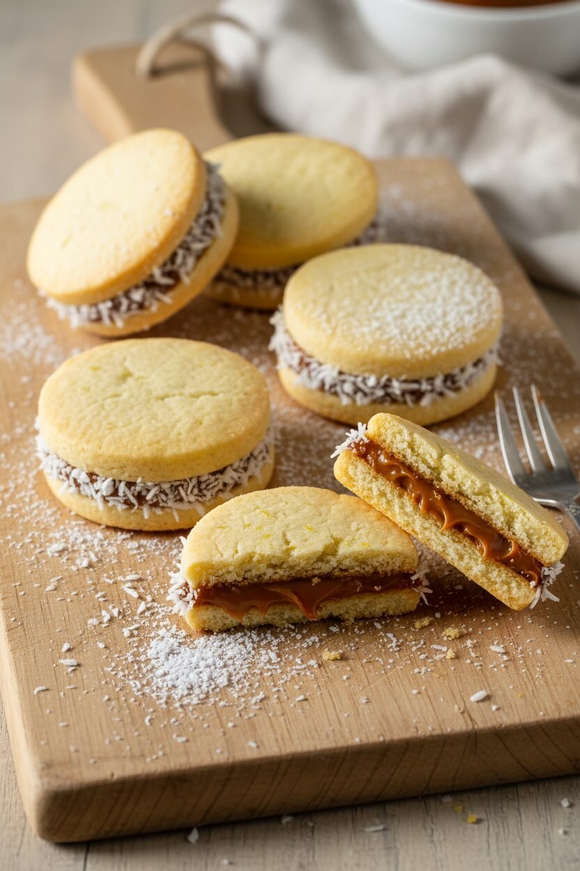Dulce de Leche Snowdrift Sandwich Cookies