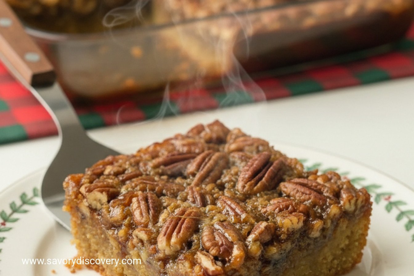 Effortless Pecan Pie Christmas Cake