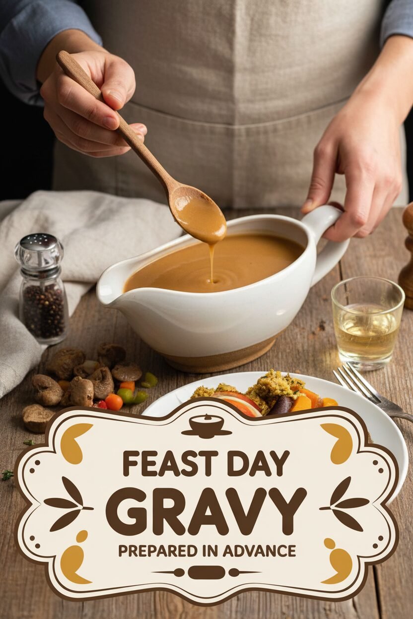 Feast Day Gravy Prepared in Advance