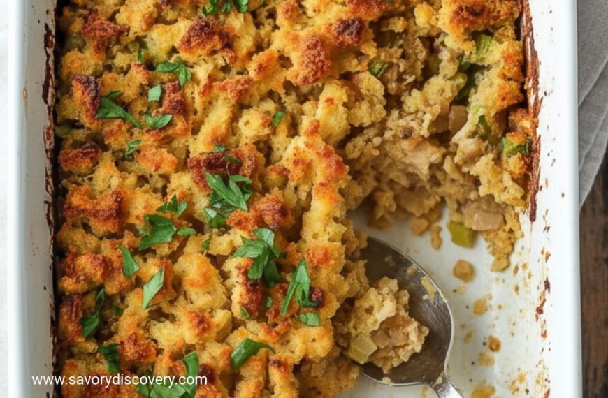 Festive Chicken and Stuffing Bake