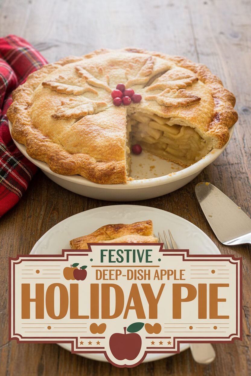Festive Deep-Dish Apple Holiday Pie