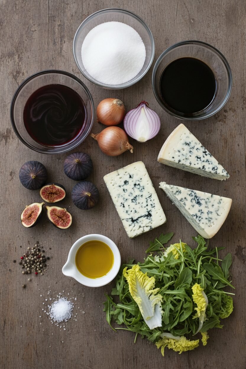 Festive Fig and Blue Cheese Salad with Port Glaze