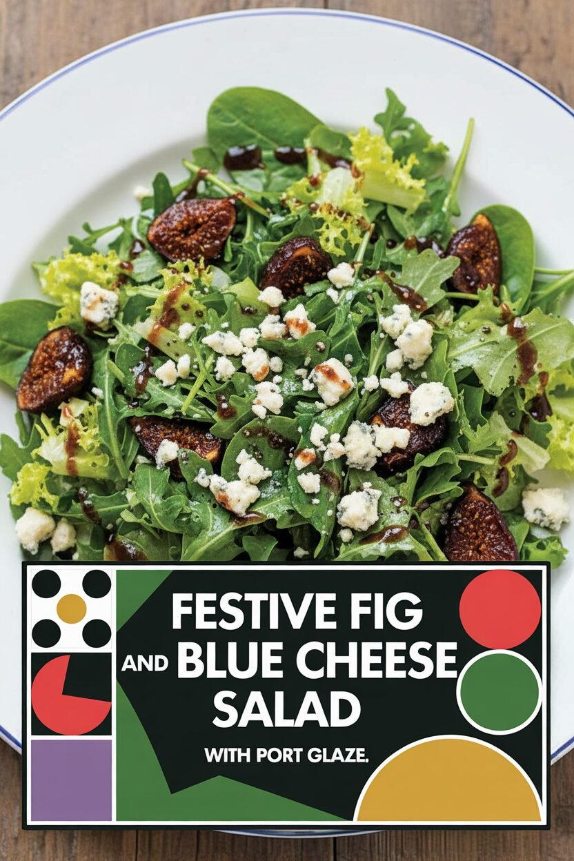 Festive Fig and Blue Cheese Salad with Port Glaze