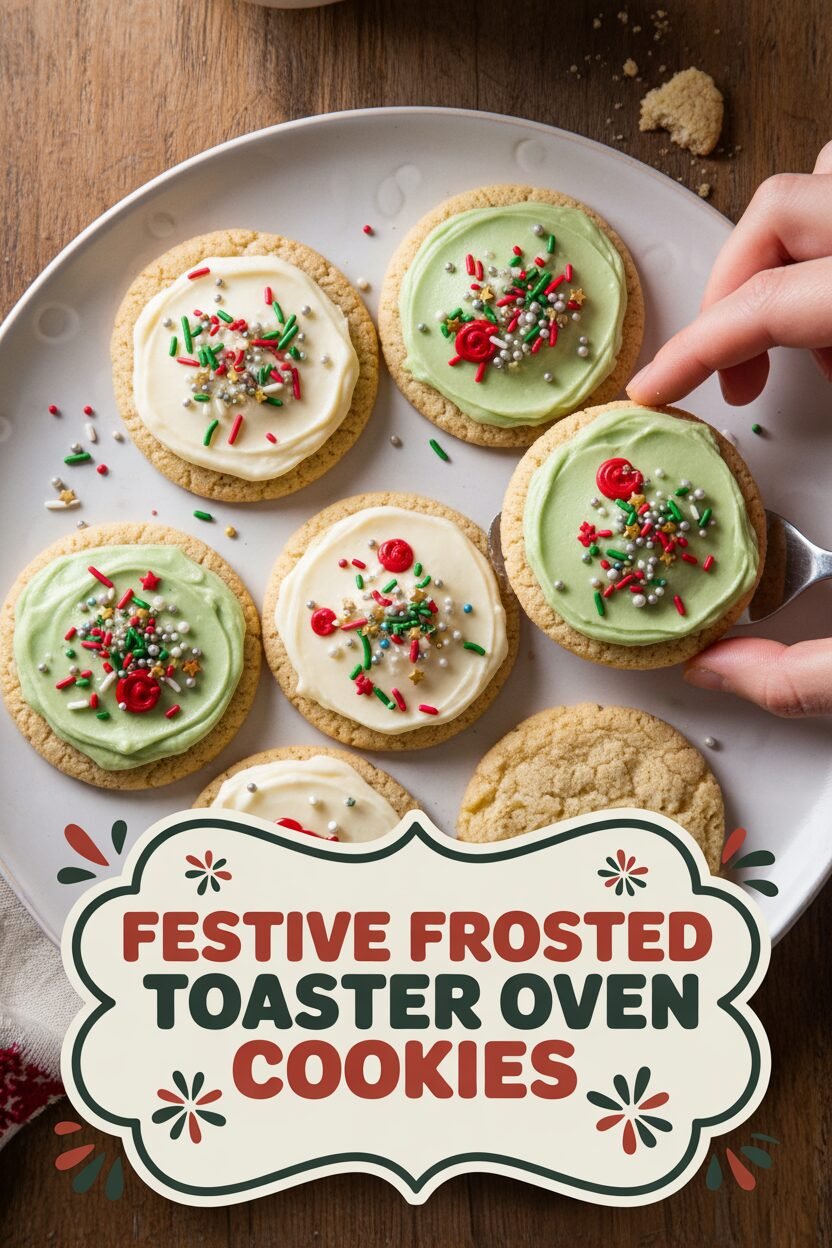 Festive Frosted Toaster Oven Cookies