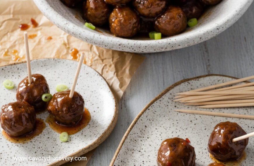 Festive Glazed Cocktail Meatballs
