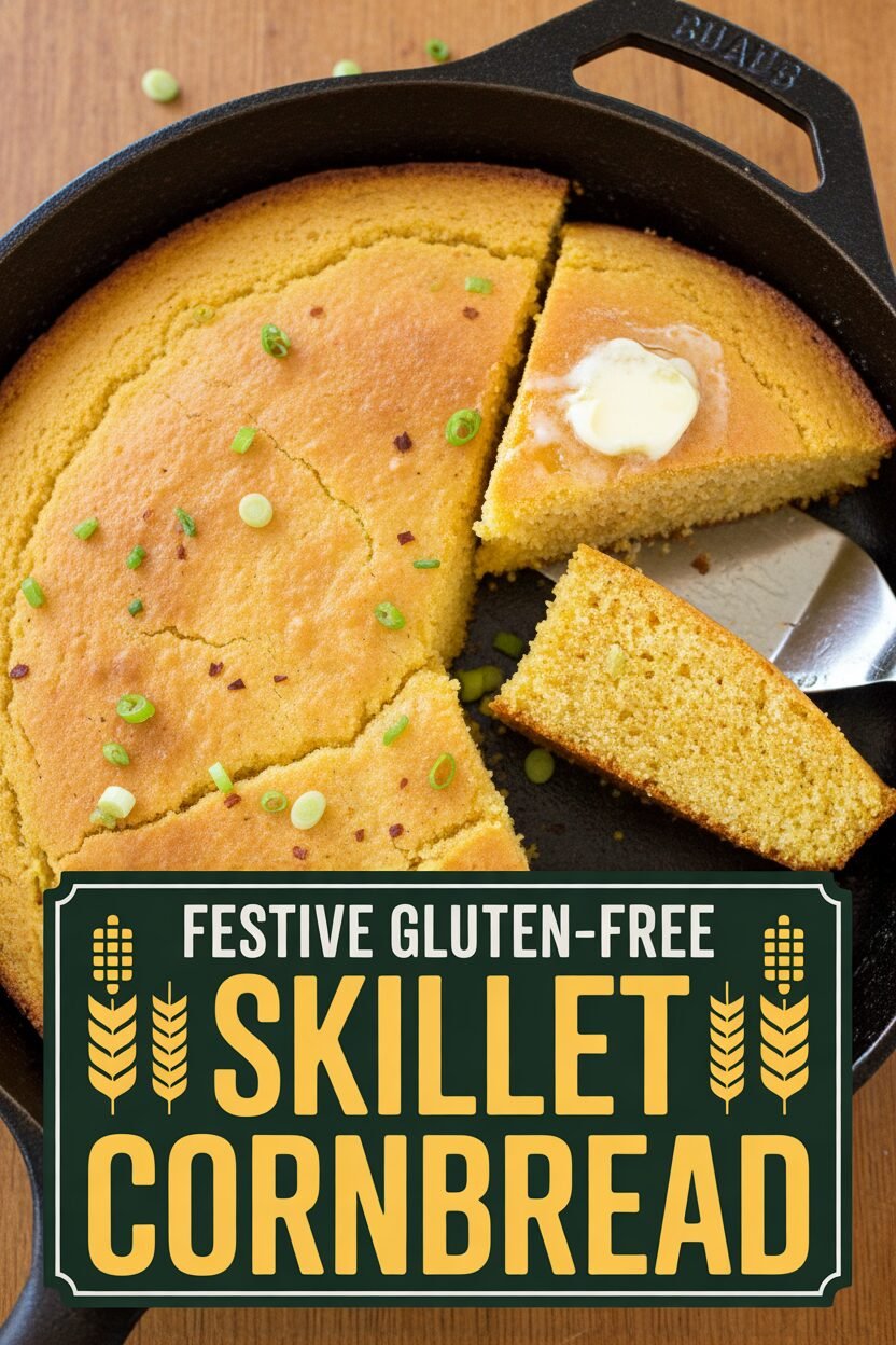 Festive Gluten-Free Skillet Cornbread