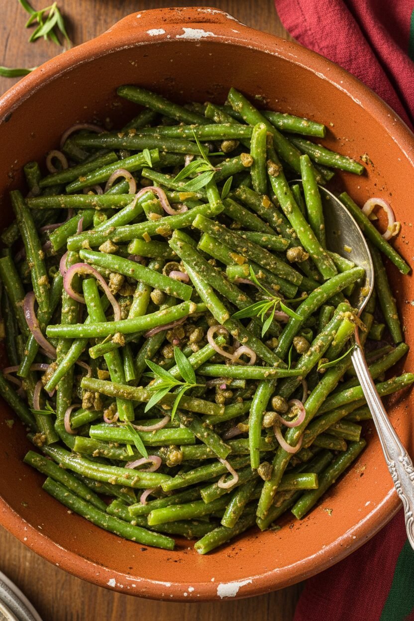 Festive Green Bean Salad with Tarragon and Mustard