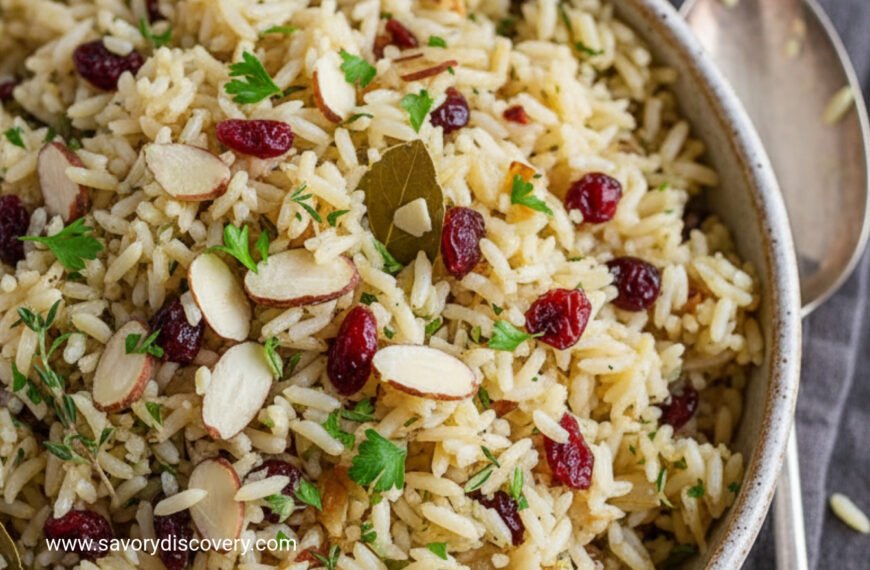 Festive Herbed Rice Pilaf with Cranberries
