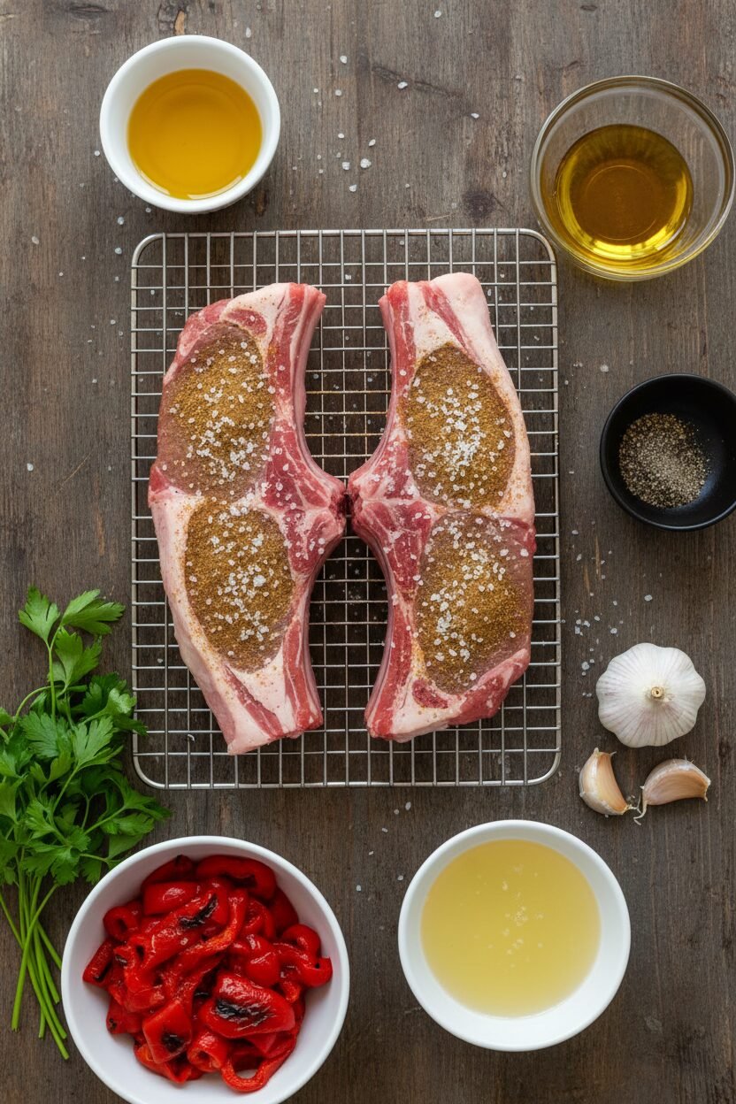 Festive Lamb with Crimson Pepper Relish