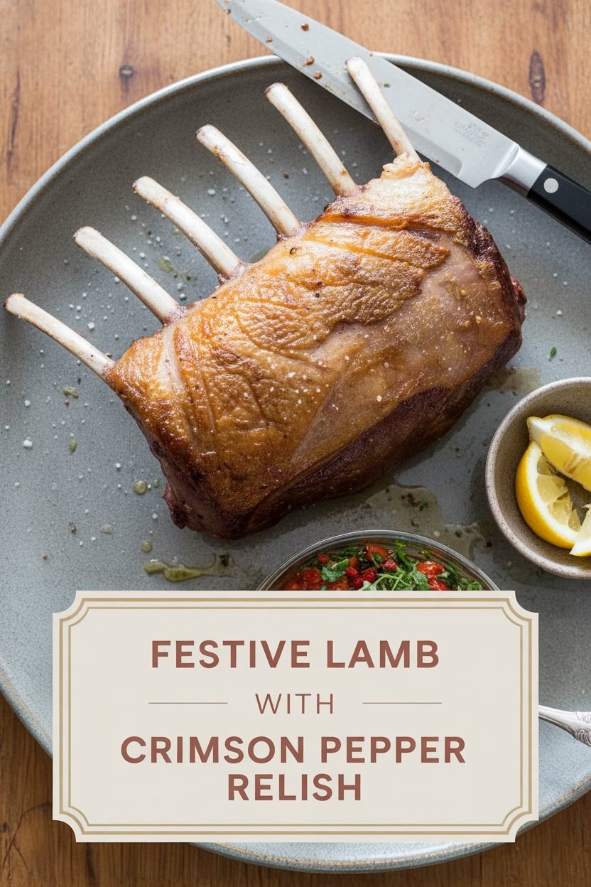 Festive Lamb with Crimson Pepper Relish