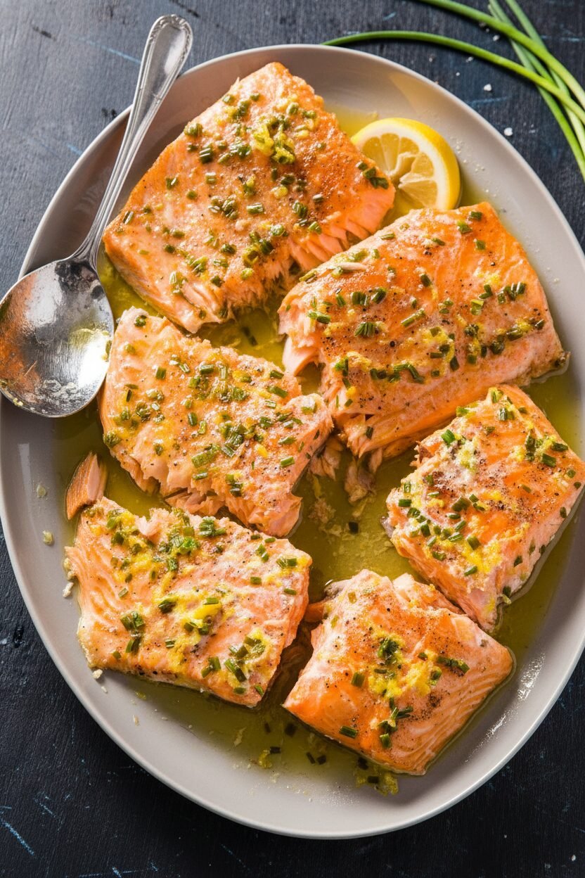 Festive Lemon and Chive Roasted Salmon