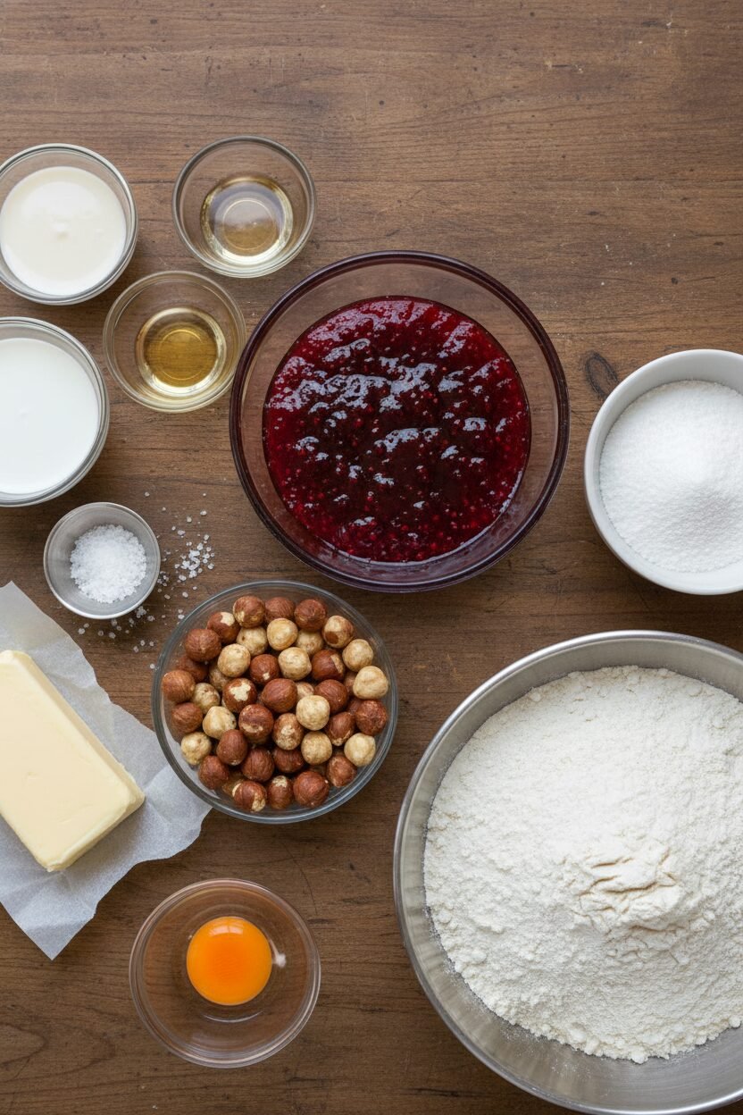 Festive Linzer Windowpane Cookies