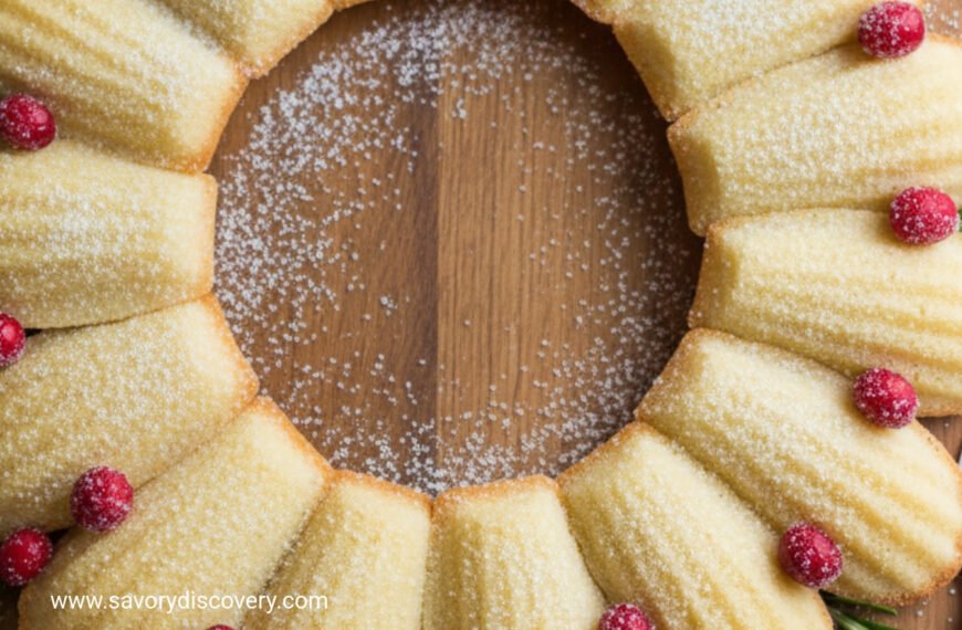 Festive Madeleine Cookie Wreath