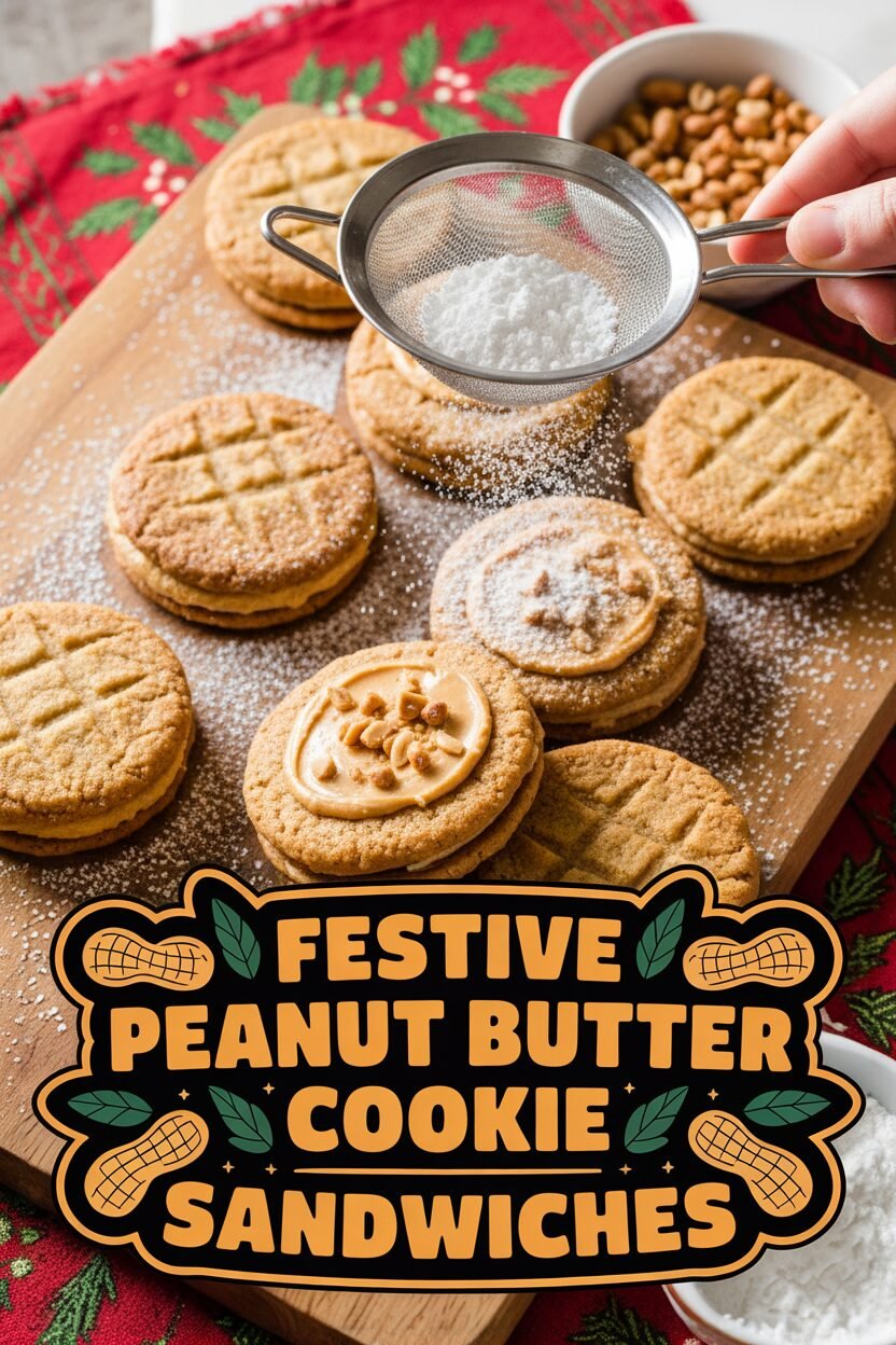 Festive Peanut Butter Cookie Sandwiches