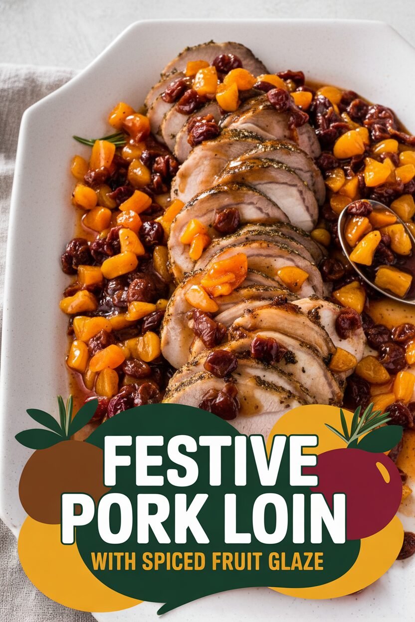 Festive Pork Loin with Spiced Fruit Glaze