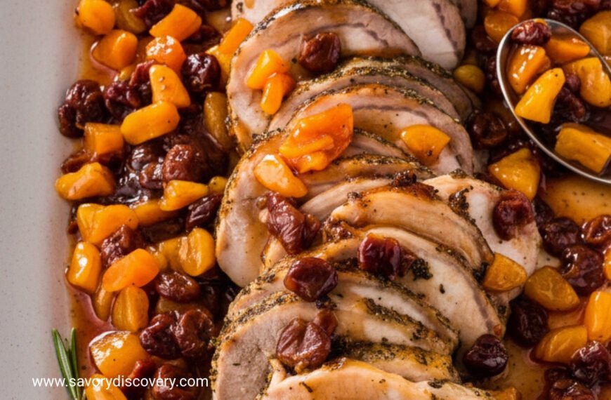 Festive Pork Loin with Spiced Fruit Glaze