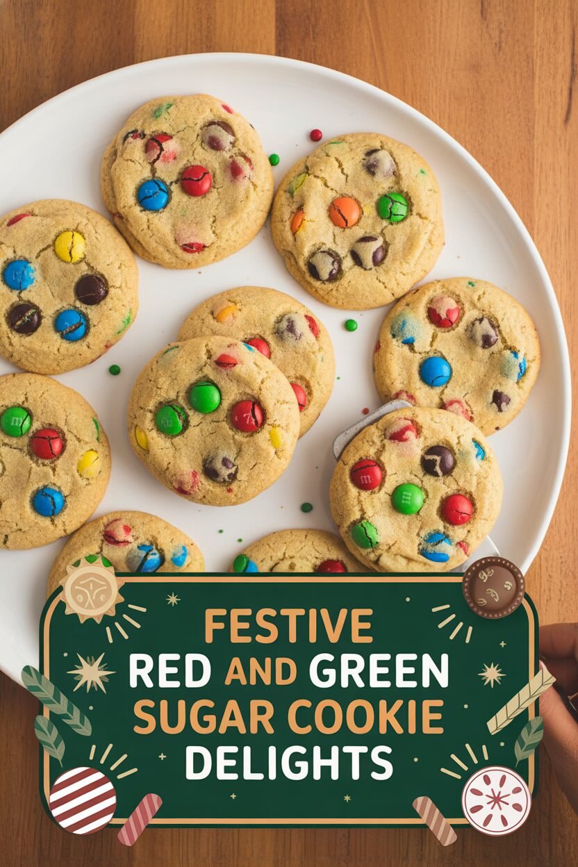 Festive Red and Green Sugar Cookie Delights