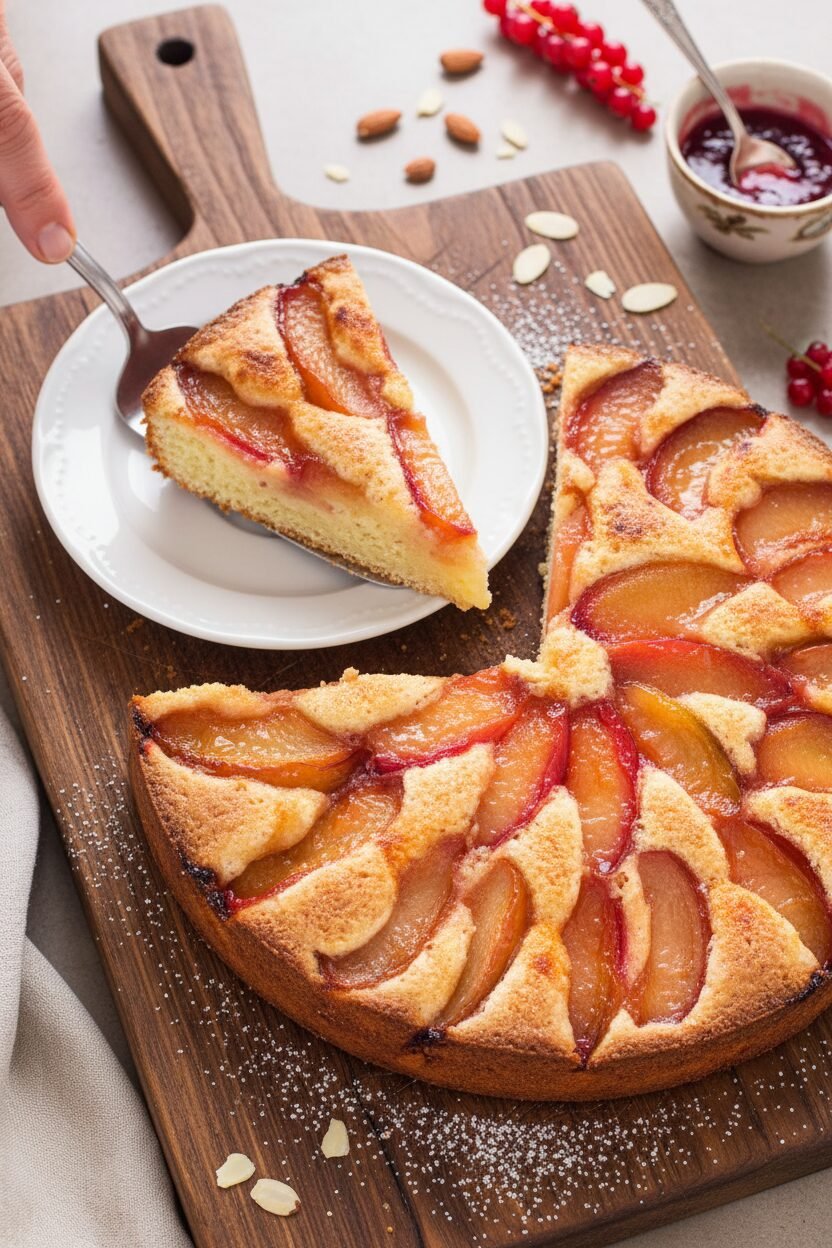 Festive Rustic Plum Torte