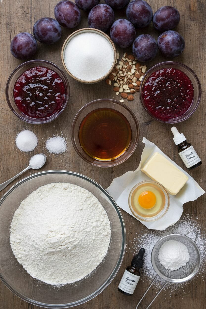 Festive Rustic Plum Torte