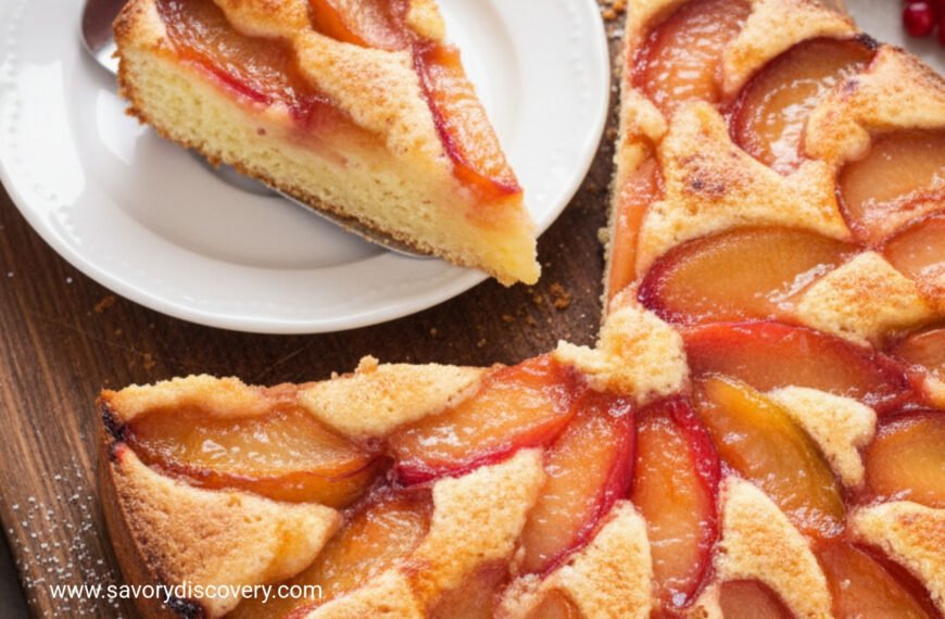 Festive Rustic Plum Torte