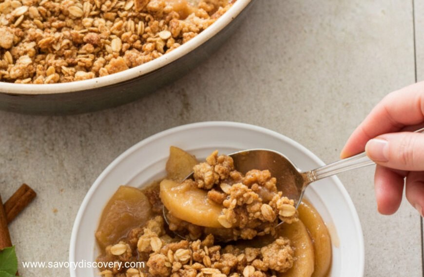 Festive Slow-Cooked Apple Oat Crumble