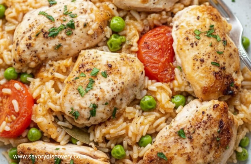 Festive Slow Cooker Chicken and Rice Bake