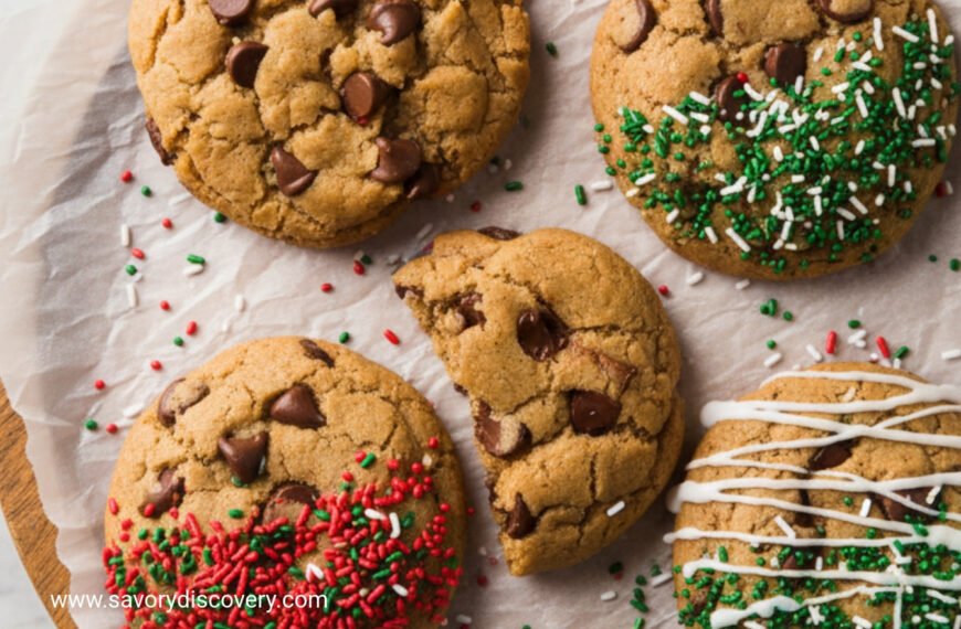 Festive Vegan Chocolate Chip Cookie Delights