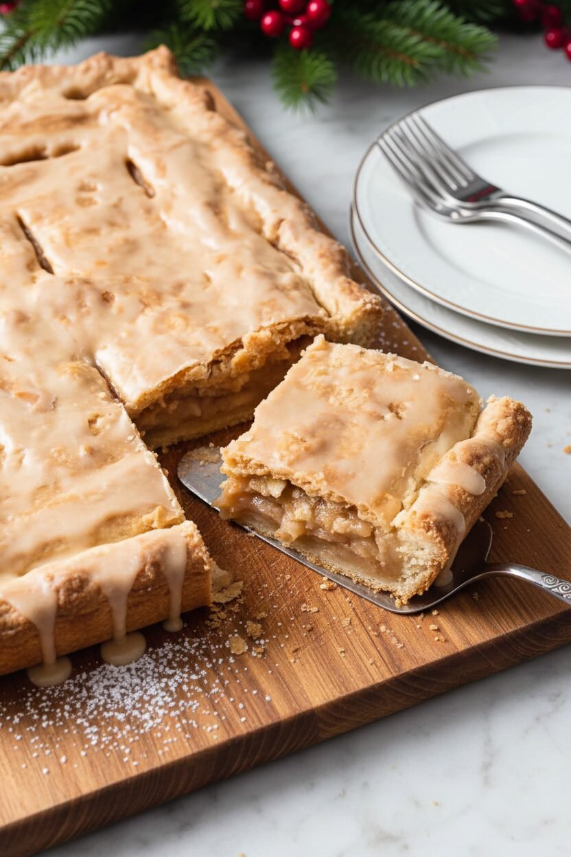 Frosted Apple Slab Pie Christmas