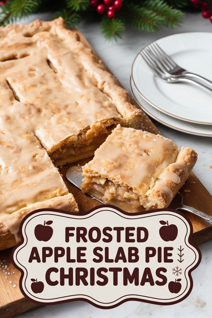 Frosted Apple Slab Pie Christmas